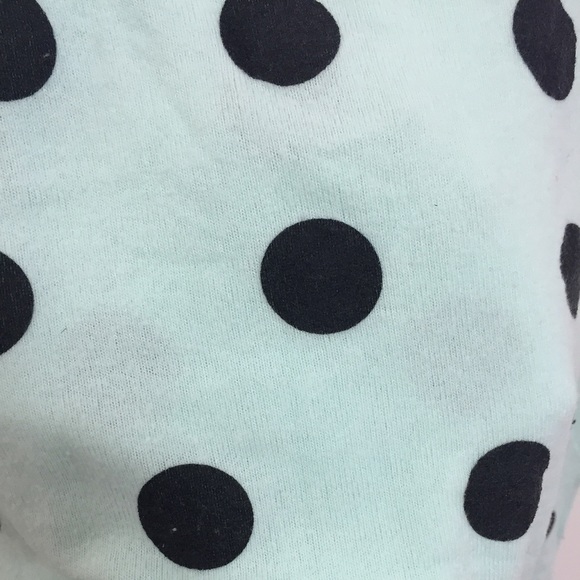 NWT Wildfox Supersoft Cotton Blend Polka-dot Sweatshirt Aqua Blue S - Picture 8 of 8